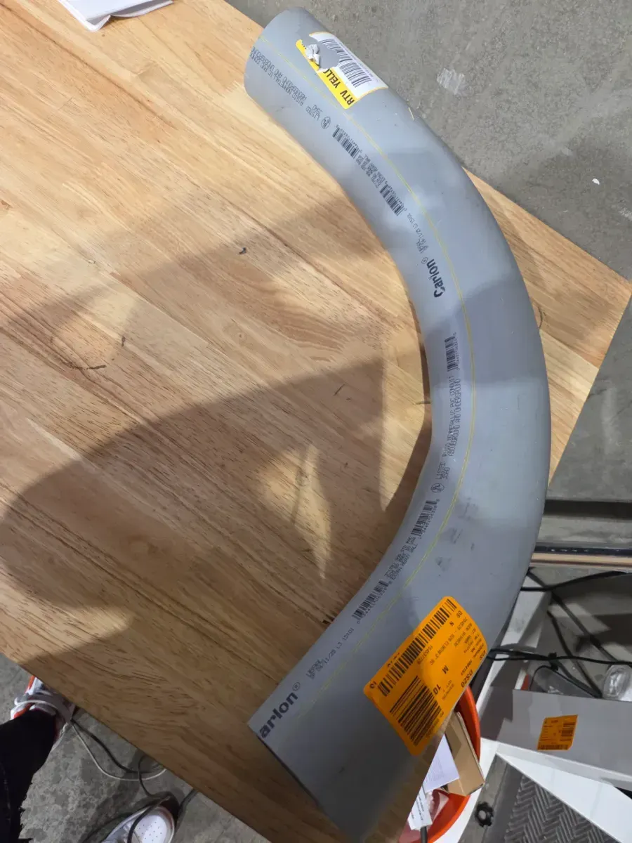 3 in. 90° Schedule 80 Standard Radius Electrical Plain End Elbow (UB9AL-CAR) - image 3