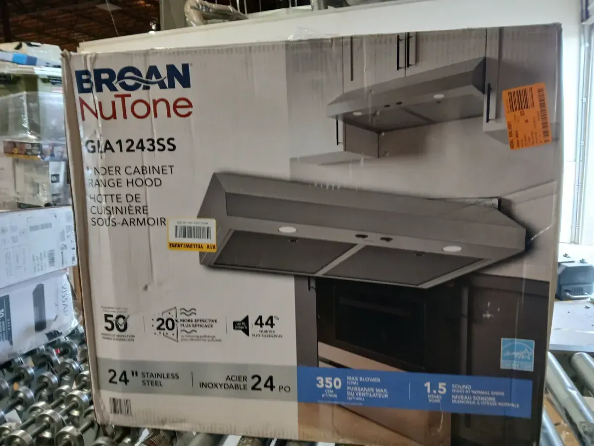 Glacier 24 Inch 350 Max Blower CFM 1.5 Sones Convertible Under Cabinet Range Hood Stainless Steel ENERGY STAR - image 4