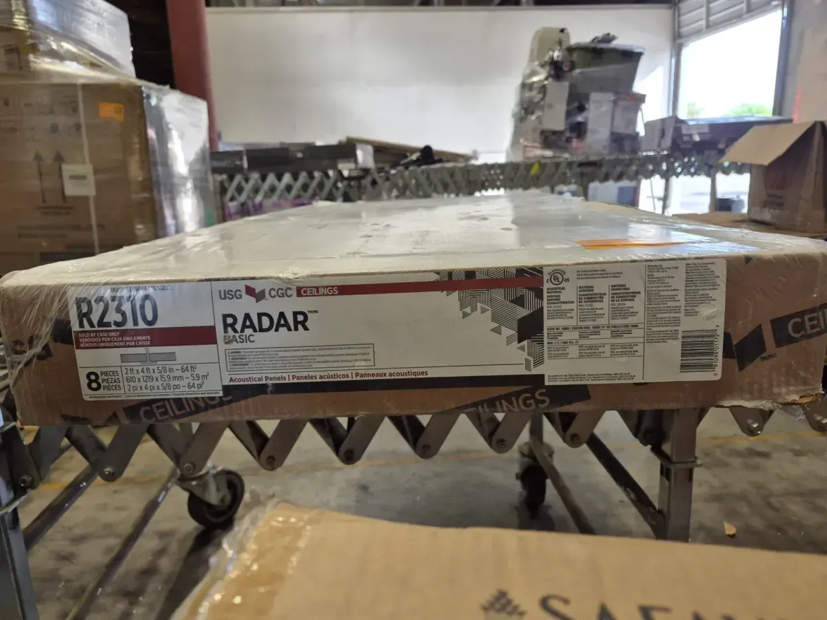 2 ft. x 4 ft. Radar Basic White Square Edge Lay-In Ceiling Tile, Case of 8 (64 sq. ft) - image 2