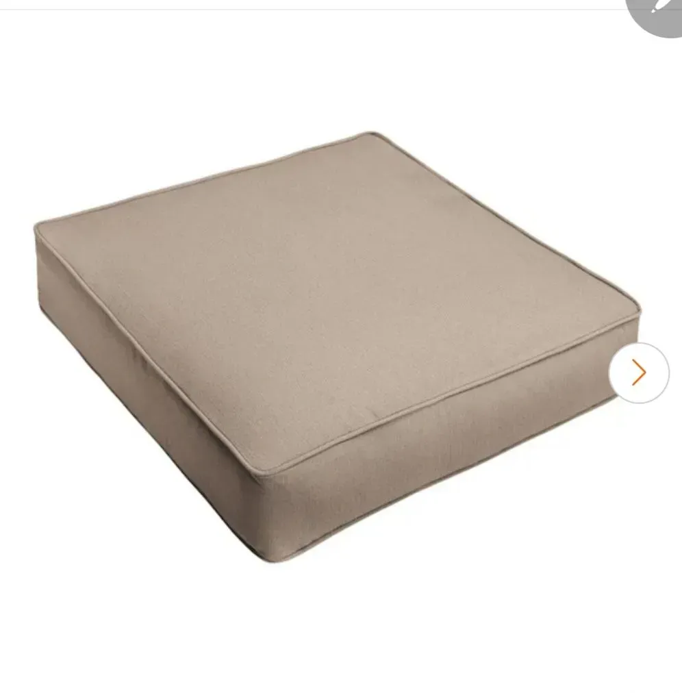 Square Outdoor Patio Deep Seat Cushion in Beige - image 1