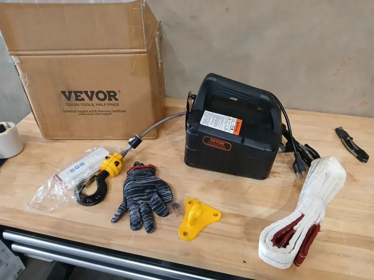 1100 lbs. Electric Hoist Winch, 2-in-1 1500 W Portable Power Winch Crane, 23 ft. Lifting Height, for Garage, Warehouse - image 4