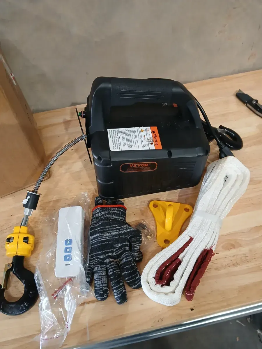 1100 lbs. Electric Hoist Winch, 2-in-1 1500 W Portable Power Winch Crane, 23 ft. Lifting Height, for Garage, Warehouse - image 5