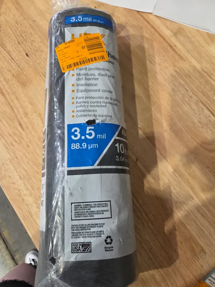 10 ft. x 25 ft. Black 3.5 mil Plastic Sheeting - image 3