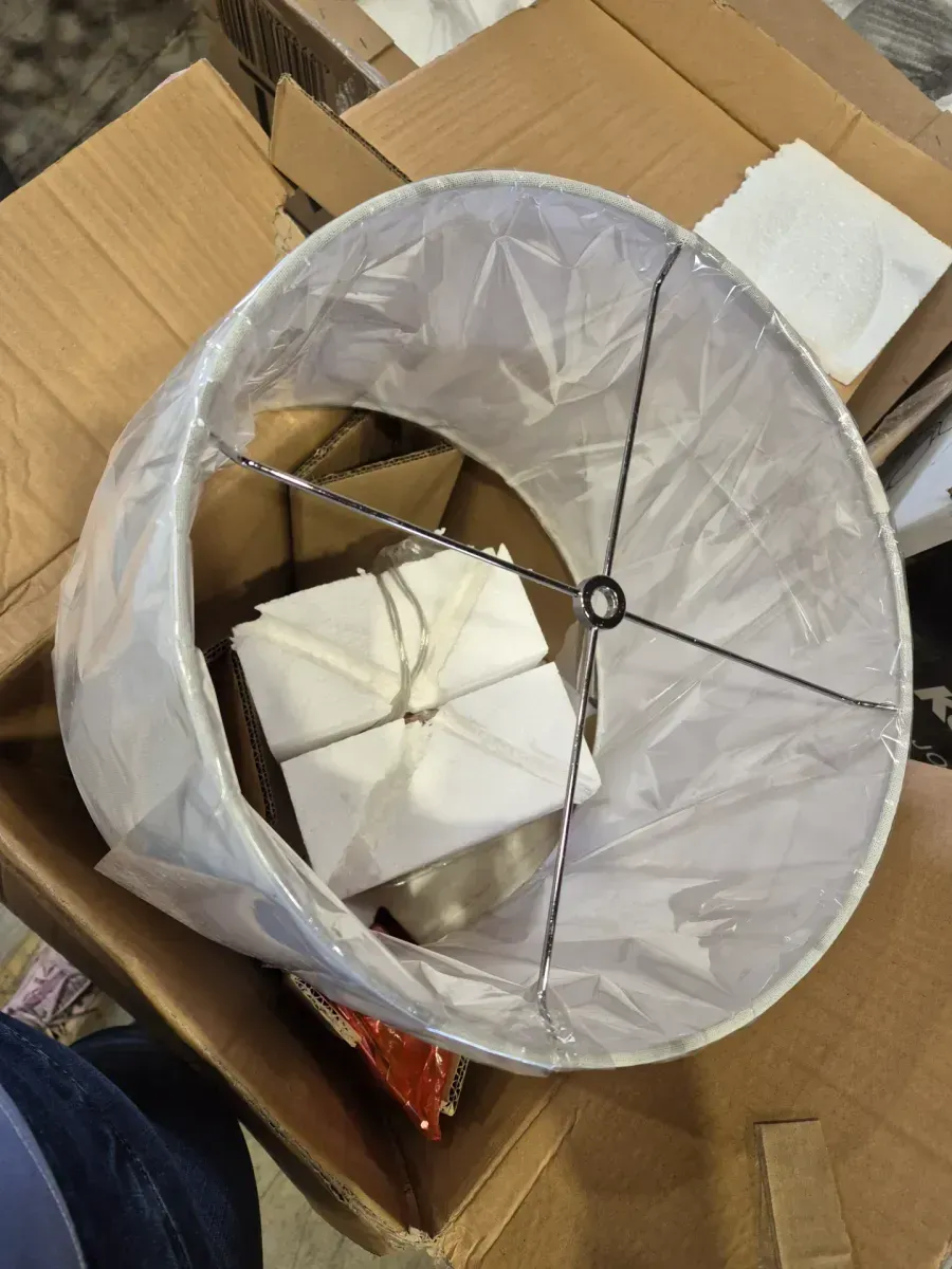 Finnley 27. 5 in. Light Blush Crackle Table Lamp with Off White Shade - image 4