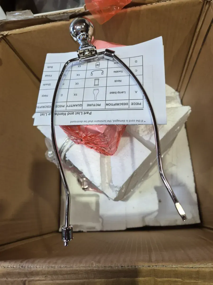 Finnley 27. 5 in. Light Blush Crackle Table Lamp with Off White Shade - image 6