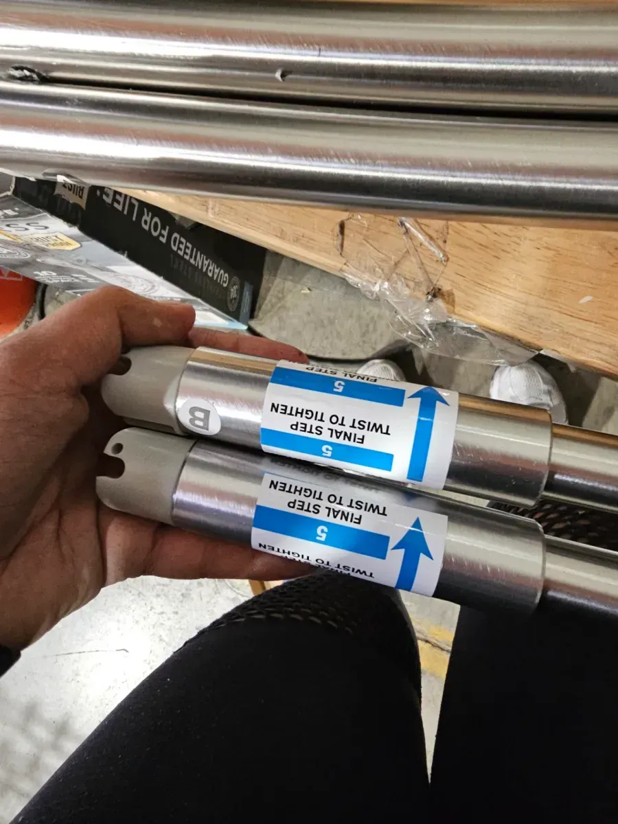 Rustproof 72 in. High-Grade Stainless Steel Dual Mount Double Curved Shower Rod in Brushed Nickel - image 3