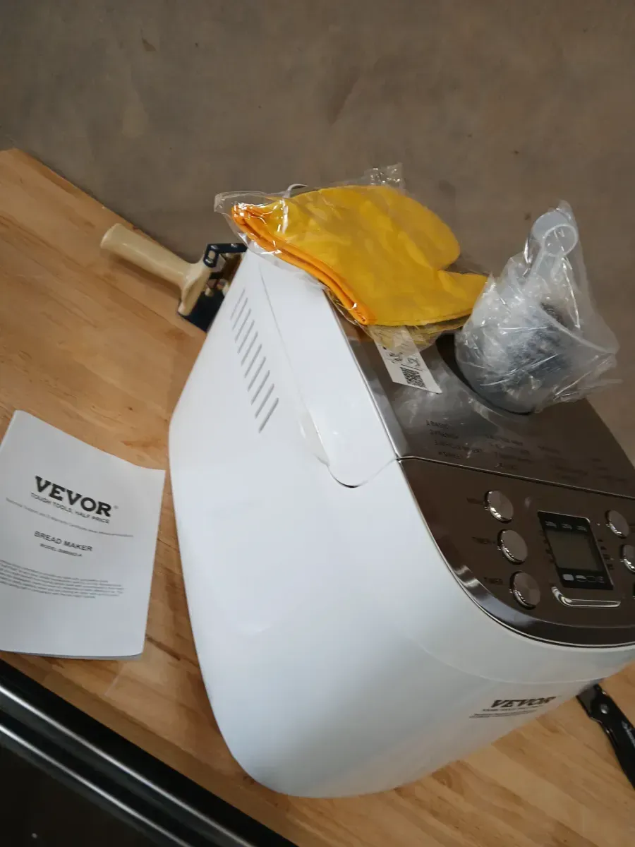 Bread Maker, 15-in-1 3 lbs. Dough Machine, Nonstick Ceramic Pan Automatic Breadmaker with Gluten Free Setting White - image 3