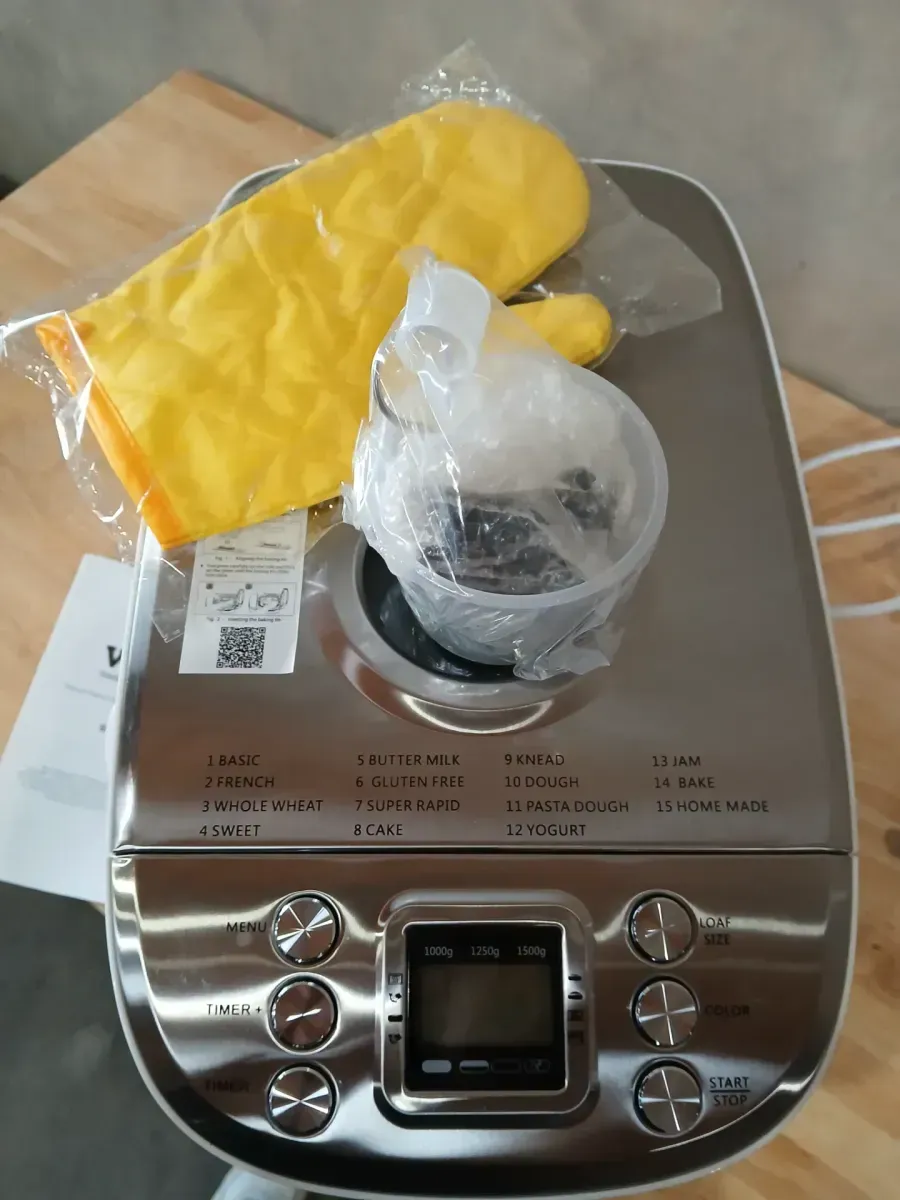 Bread Maker, 15-in-1 3 lbs. Dough Machine, Nonstick Ceramic Pan Automatic Breadmaker with Gluten Free Setting White - image 4