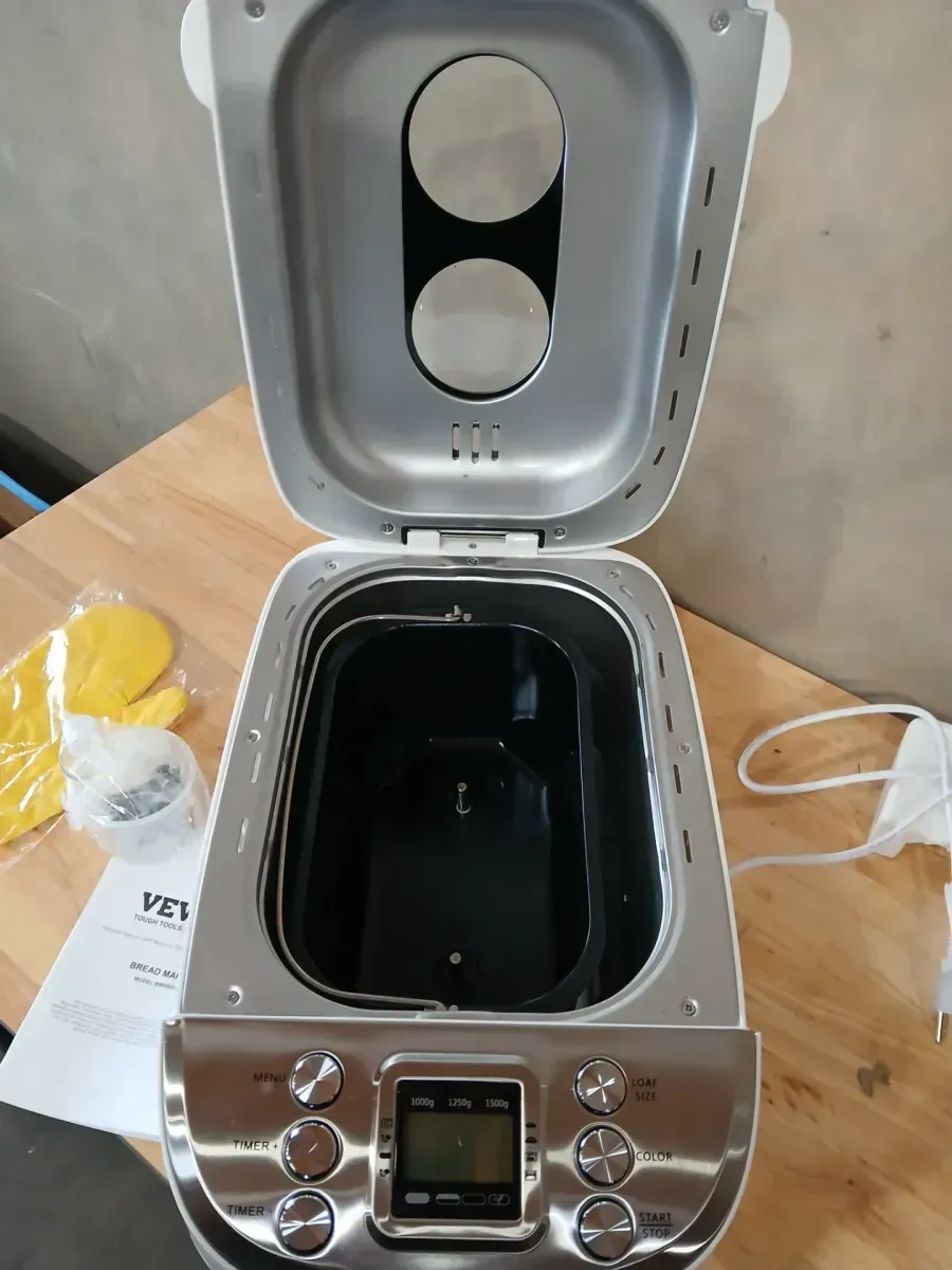 Bread Maker, 15-in-1 3 lbs. Dough Machine, Nonstick Ceramic Pan Automatic Breadmaker with Gluten Free Setting White - image 5