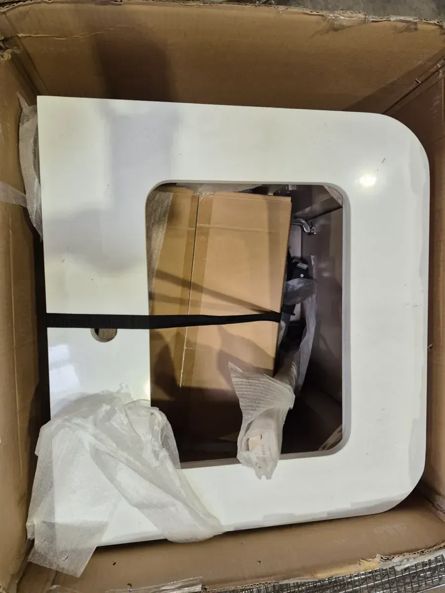 Miravaux 24 in. Single Sink Flaxen Beige Bath Vanity with Engineered White Top (Assembled) - image 2