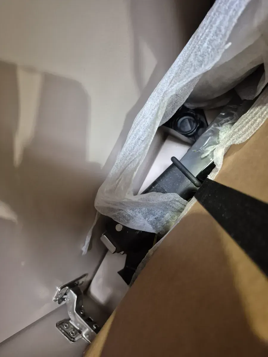 Miravaux 24 in. Single Sink Flaxen Beige Bath Vanity with Engineered White Top (Assembled) - image 3