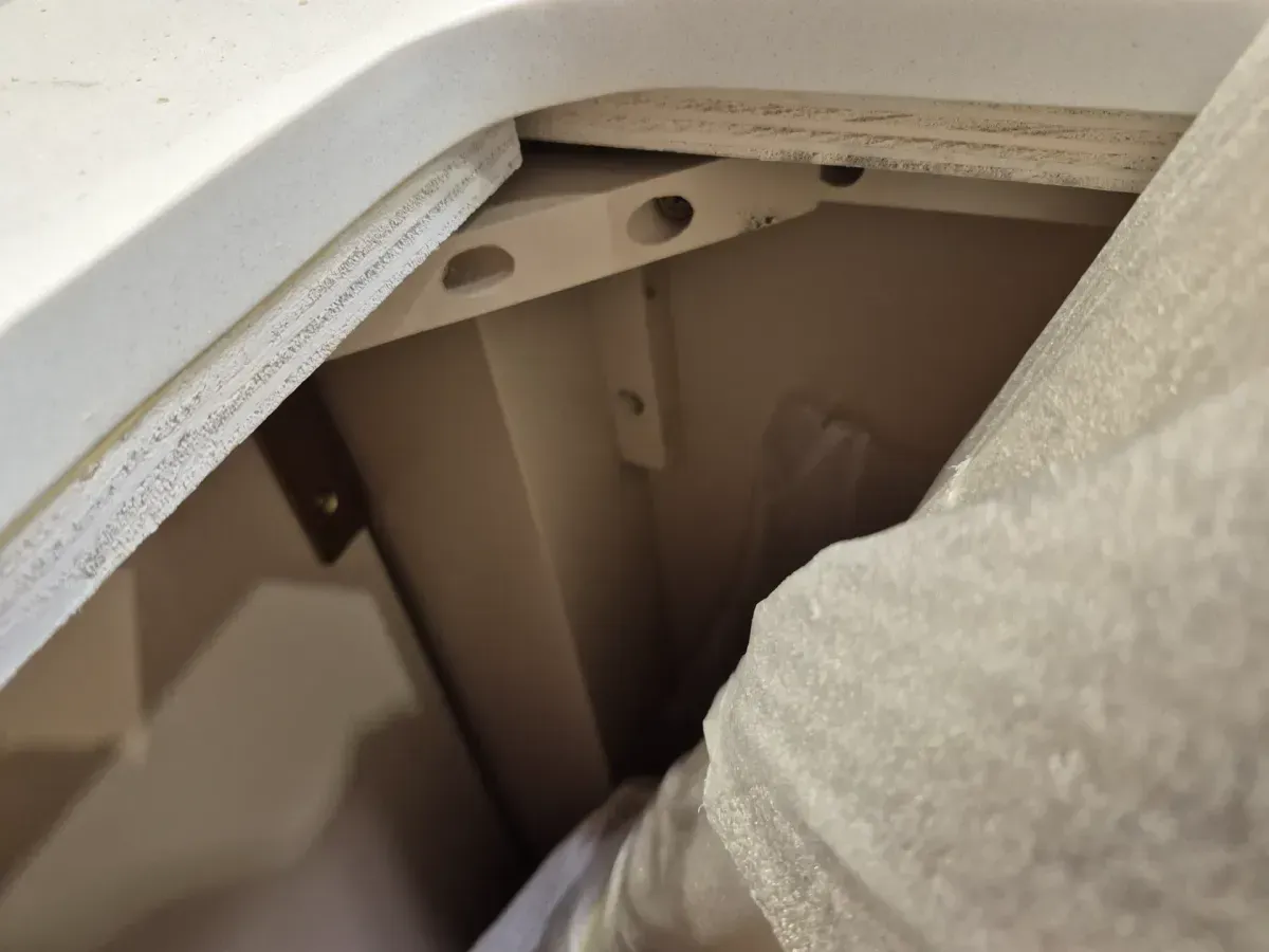 Miravaux 24 in. Single Sink Flaxen Beige Bath Vanity with Engineered White Top (Assembled) - image 4