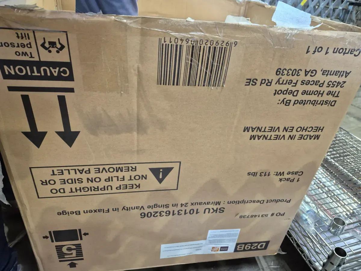 Miravaux 24 in. Single Sink Flaxen Beige Bath Vanity with Engineered White Top (Assembled) - image 5