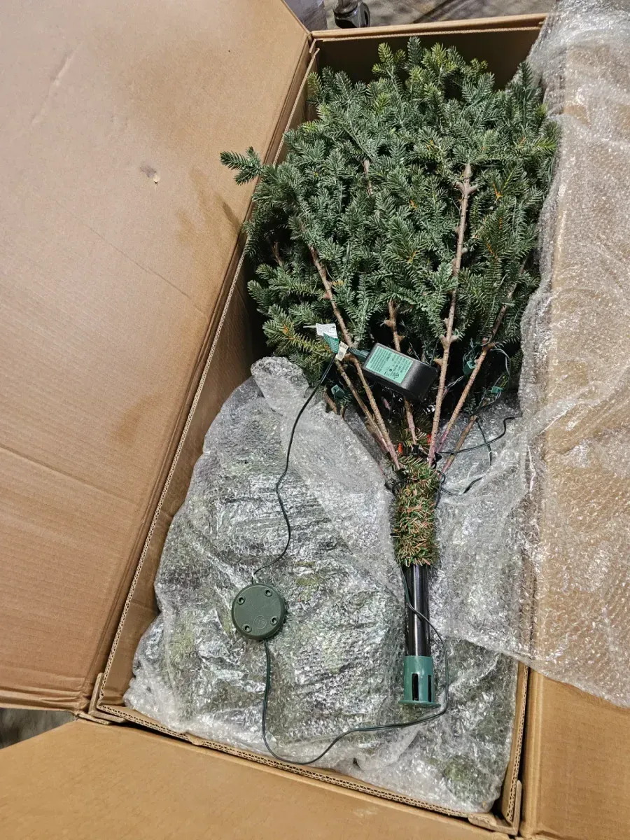 Pre-Lit Slim Artificial Christmas Tree with Warm White LED Lights - image 2