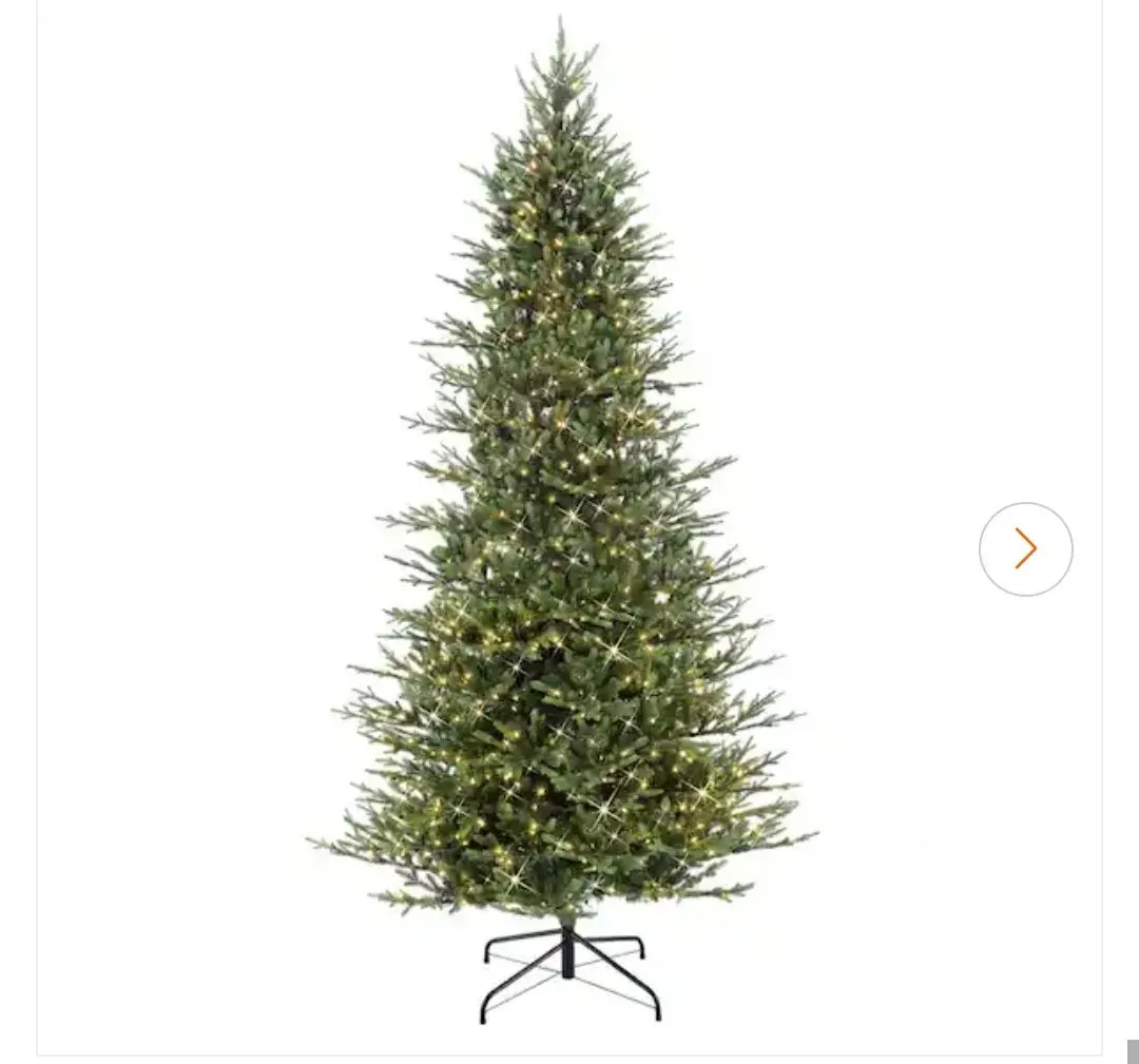 Pre-Lit Slim Artificial Christmas Tree with Warm White LED Lights - image 3