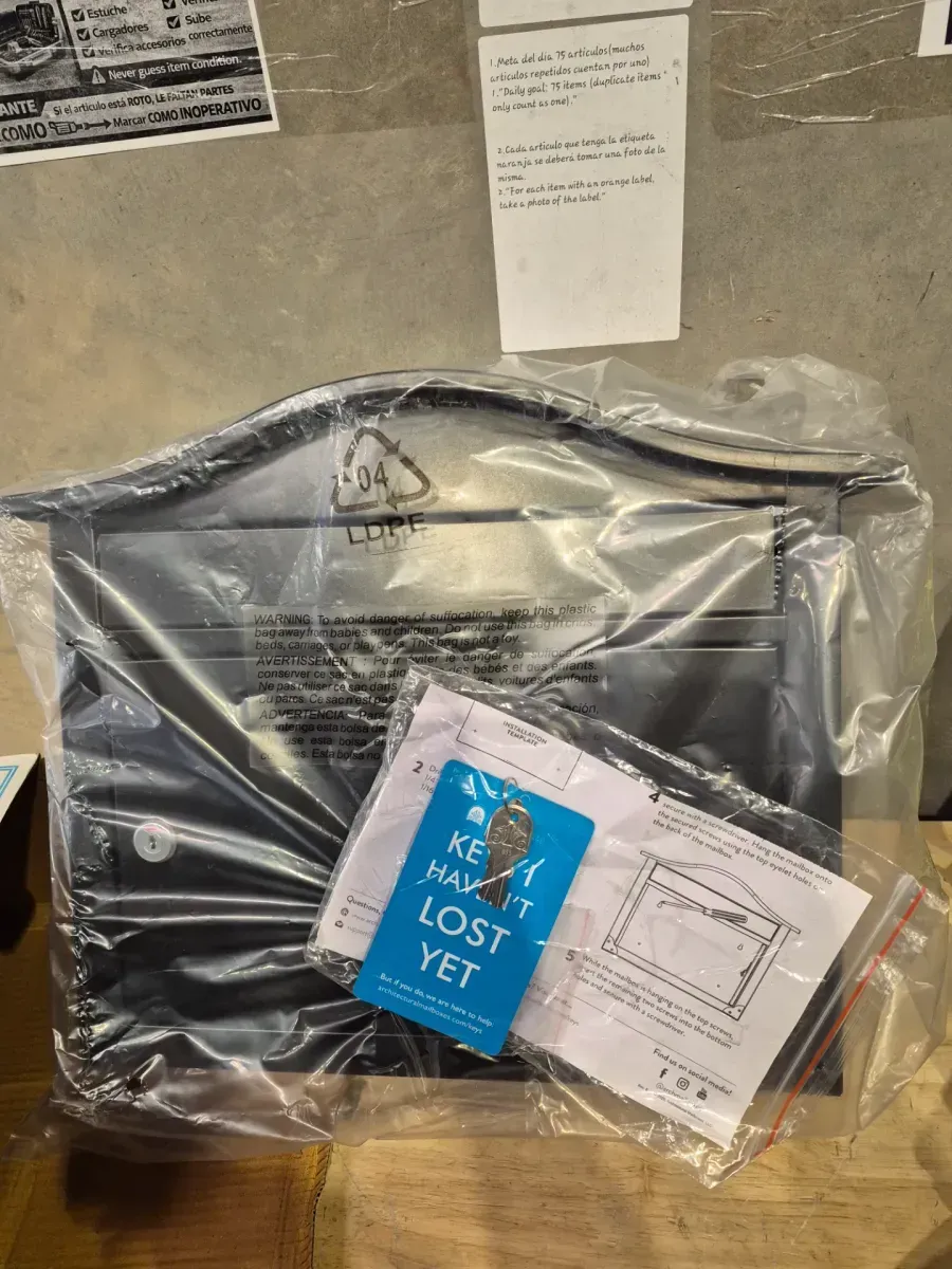 Architectural Mailboxes Saratoga Black, Medium, Steel, Locking Wall Mount Mailbox - image 5