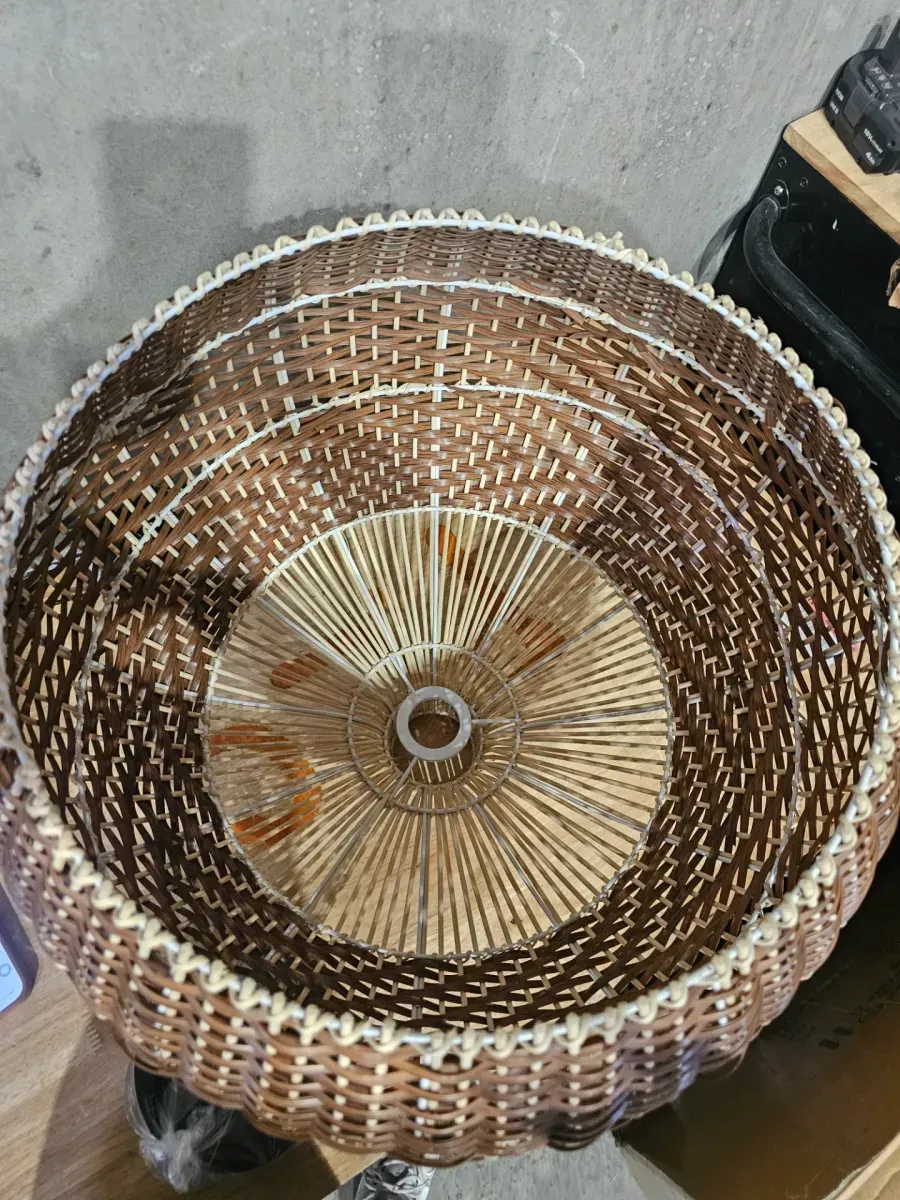 Bohemian Woven Rattan Dome Pendant Light - image 3