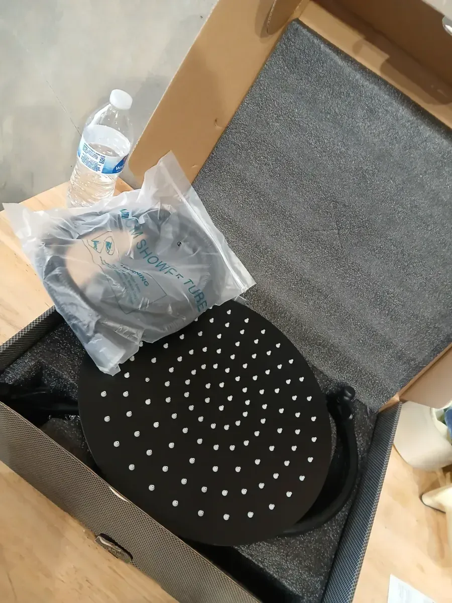 2-Spray 12 in. Dual Shower Head Wall Mount Fixed and Handheld Shower Head 1.5 GPM in Matte Black (Valve not Included) - image 4