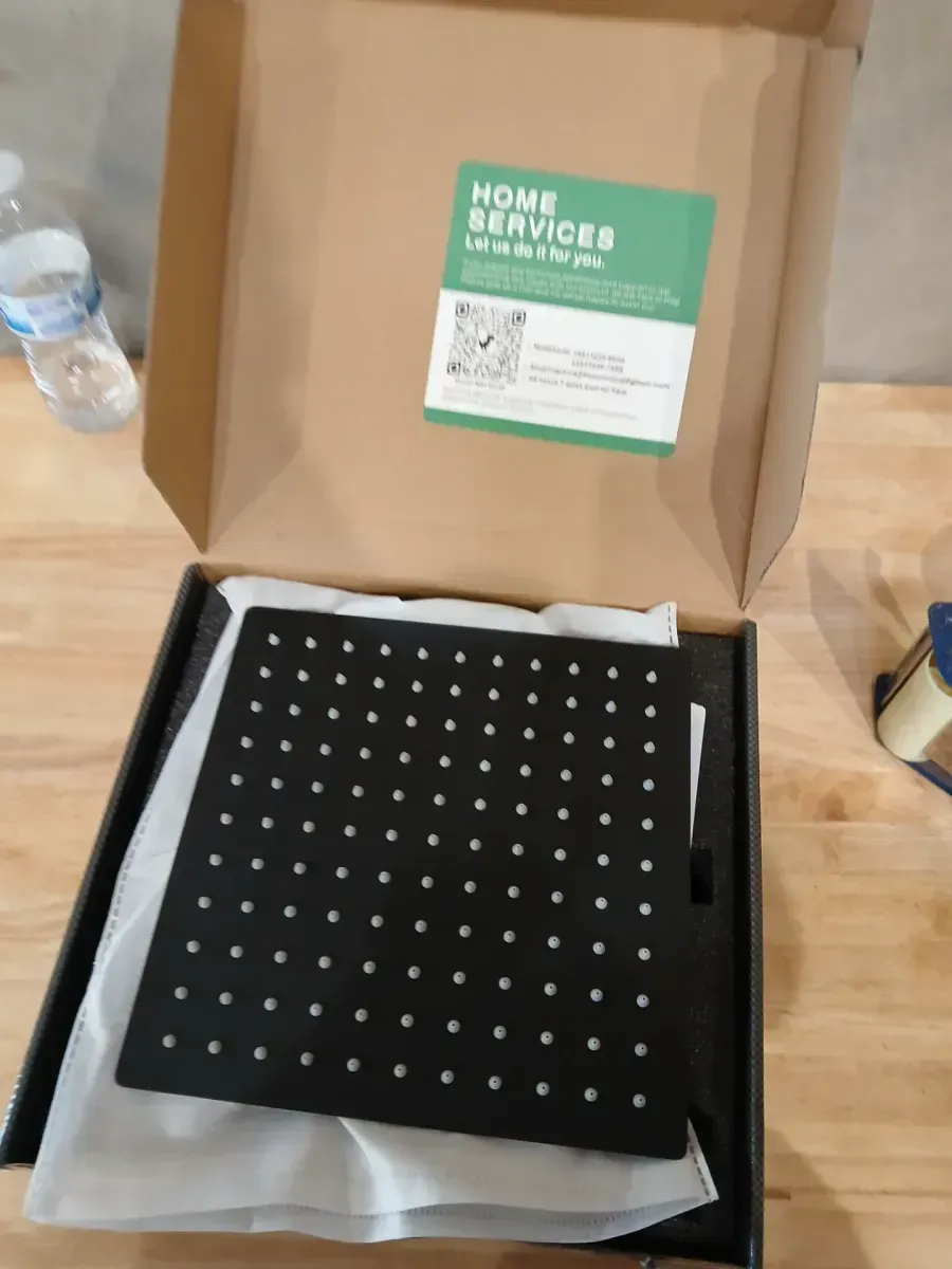 2-Spray 12 in. Dual Shower Head Wall Mount Fixed and Handheld Shower Head 1.5 GPM in Matte Black (Valve not Included) - image 4