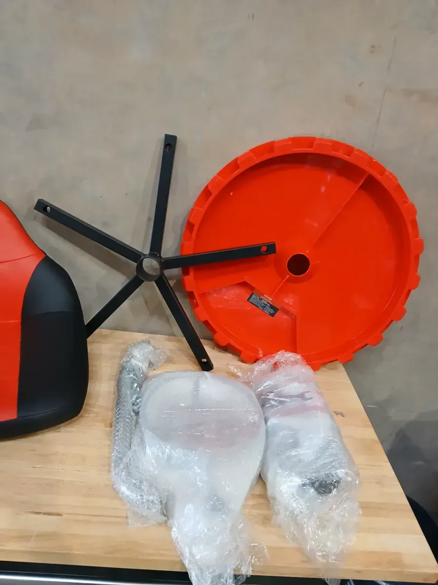 Rolling Shop Stool 300 lbs. Load Garage Mechanic Seat Adjustable Height 18 in. to 23 in. with Swivel Casters Tool Tray - image 4