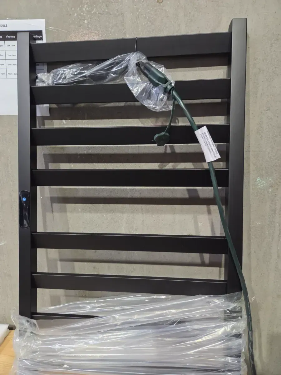 Electric Towel Warmer Wall Mount Heated Towel 8 Bars Plug in Hardwired Black - image 2