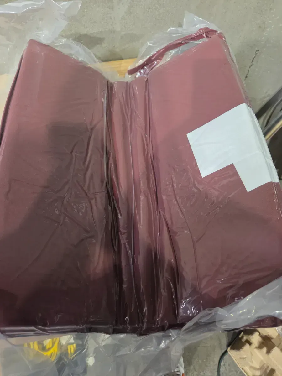 Set of 4 Red Outdoor Patio Chair Seat Cushions with Ties - image 3