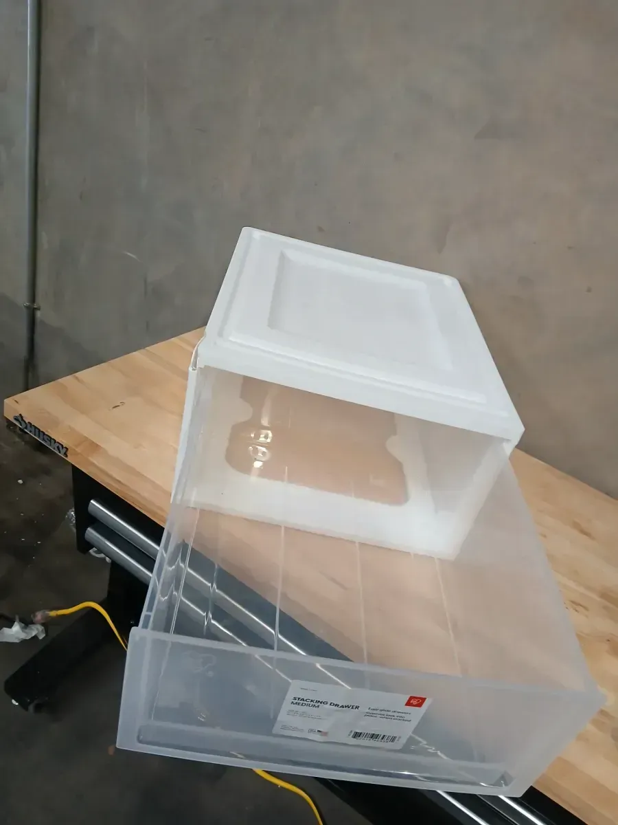 White Stackable Storage Drawer with Clear Front - image 3