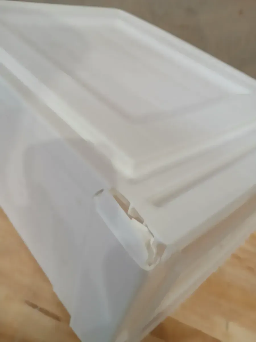 White Stackable Storage Drawer with Clear Front - image 4