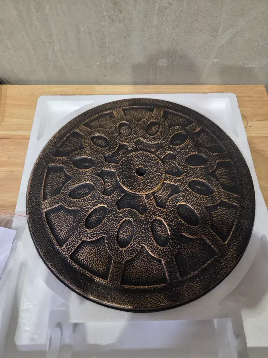 Outdoor 22 lbs. Heavy Duty Resin Patio Umbrella Base in Bronze - image 2