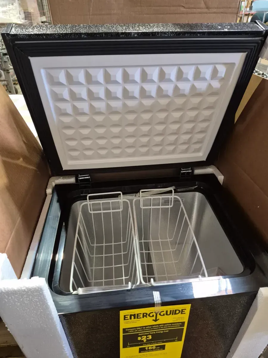 1.1 cu. Ft. Upright Freezer Mini Freezer with lock Reversible Door in Black Energy Star - image 5