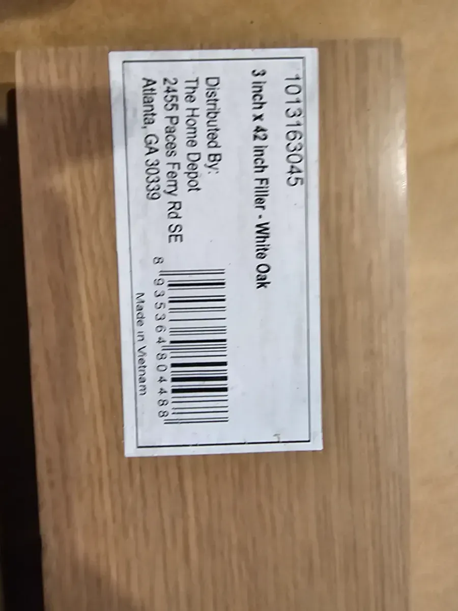 Oak Effect Cabinet Filler Strip / Cover Panel - image 3