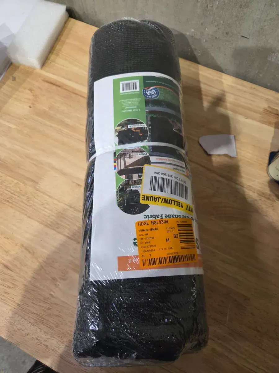 Black Mesh Sun Shade Cloth Roll for Garden or Fence - image 2