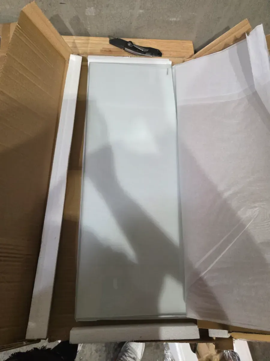 Modern 2-Tier Glass Console Table with Black Metal Frame - image 6