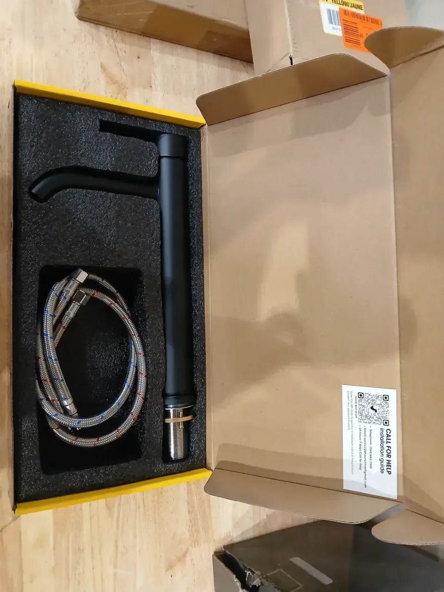 Modern Single-Handle Tall Vessel Sink Faucet in Brushed Gold - image 2