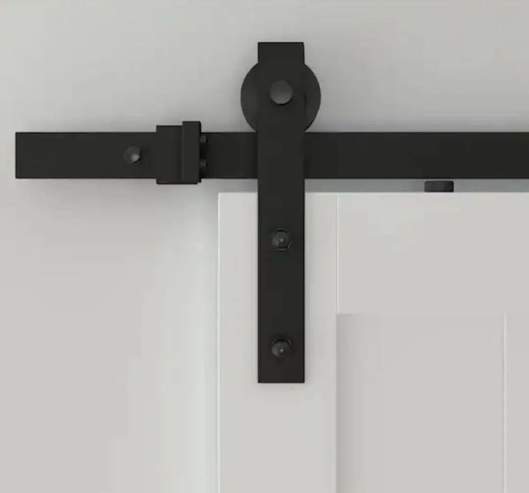 Modern Sliding Barn Door Hardware Kit - Matte Black - image 1