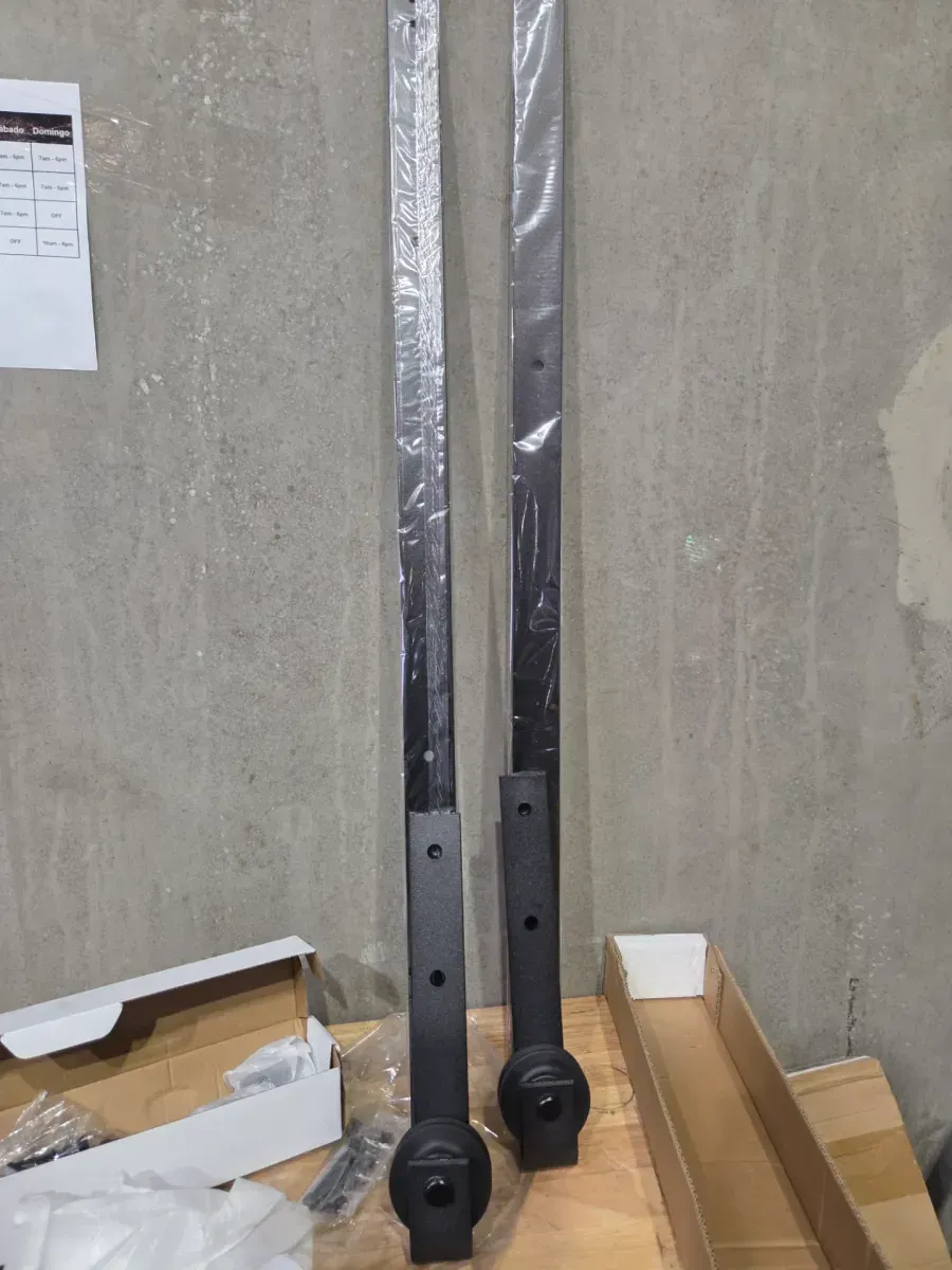 Modern Sliding Barn Door Hardware Kit - Matte Black - image 2