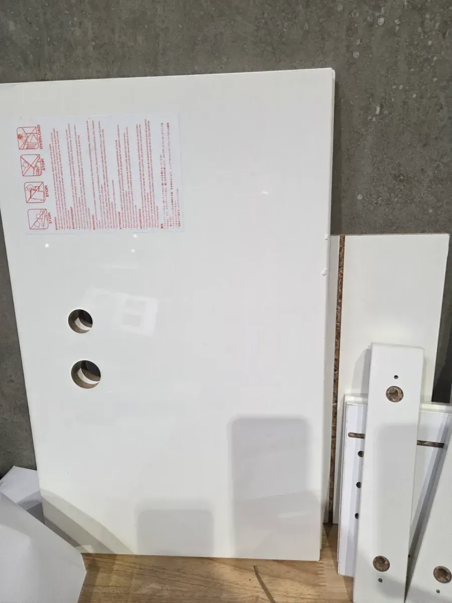 Set of 2 Modern White Nightstands with LED Lighting and Wireless Charging - image 2