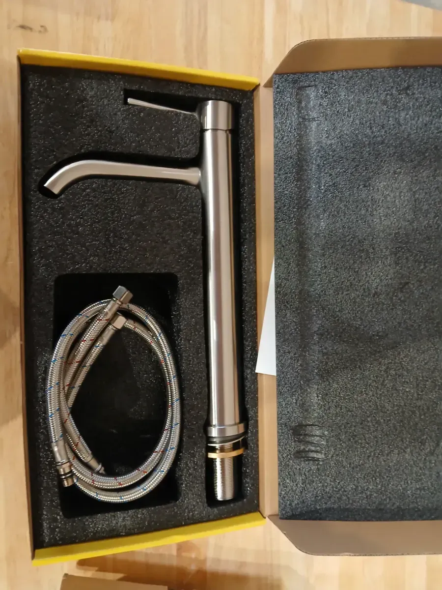 Single Hole Single Handle Vessel Sink Faucet in Brushed Nickel - image 3