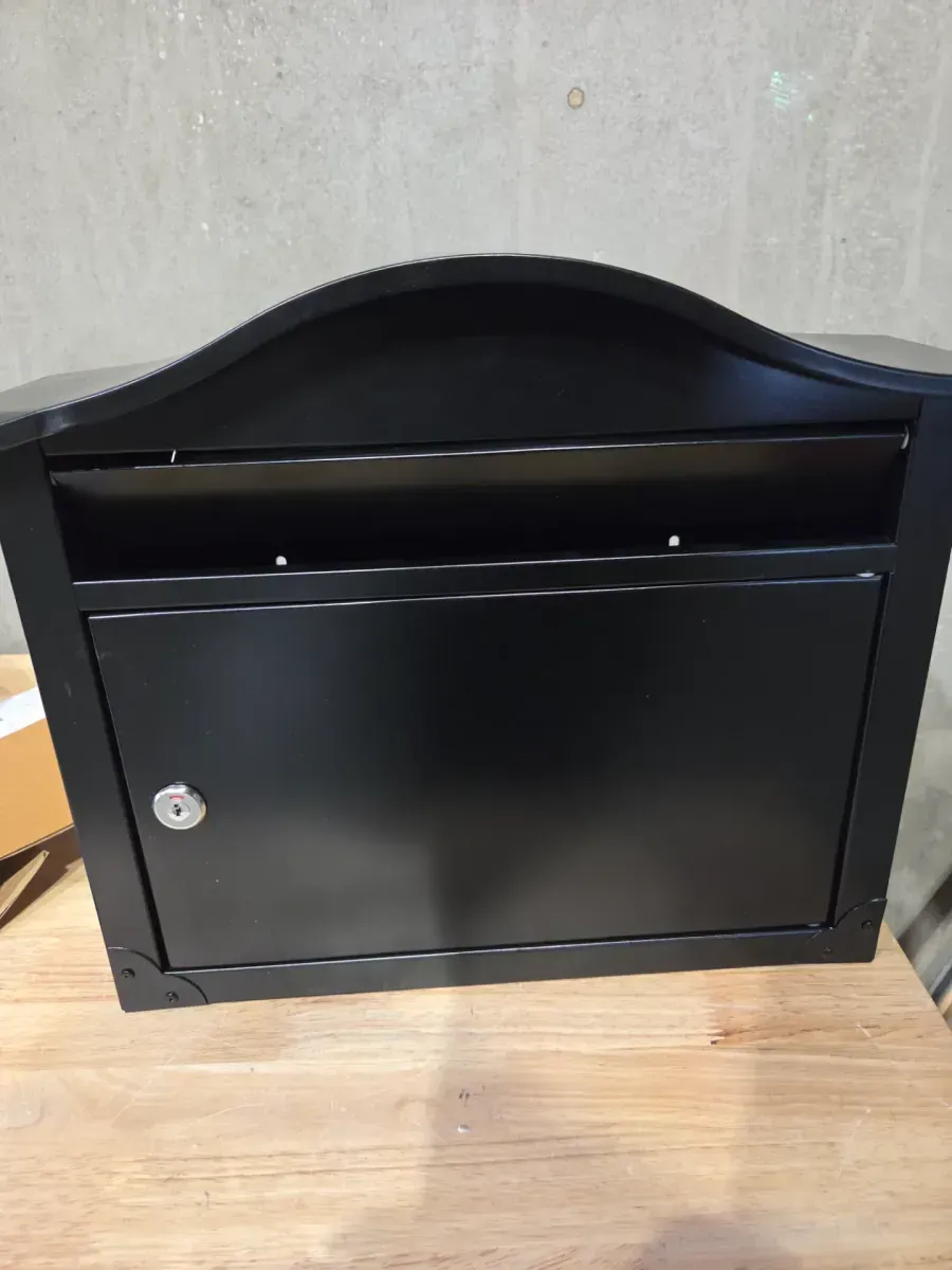 Architectural Mailboxes Saratoga Black, Medium, Steel, Locking Wall Mount Mailbox - image 4