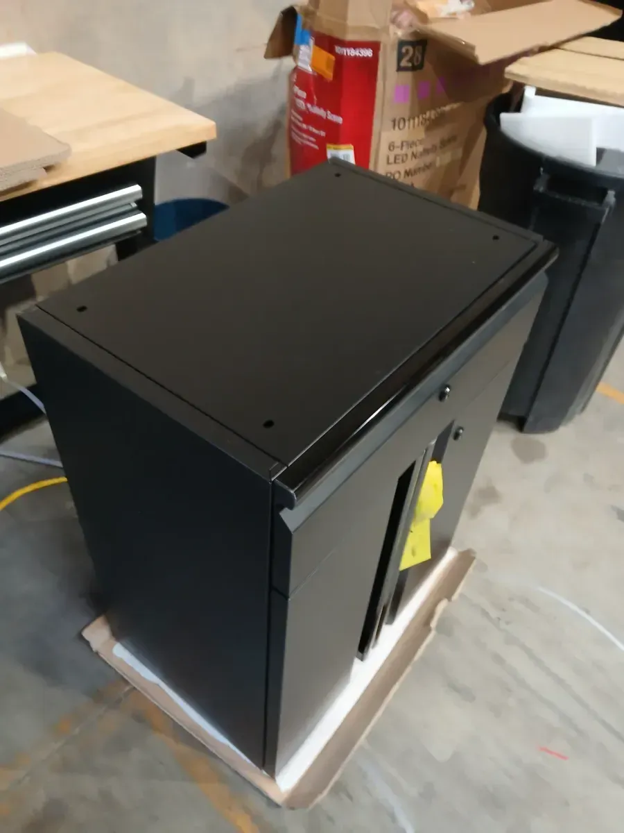 Regular Duty Welded 24-Gauge Steel 1-Drawer 2-Door Garage Base Cabinet in Black (24 in. W x 33 in. H x 16 in. D) - image 4