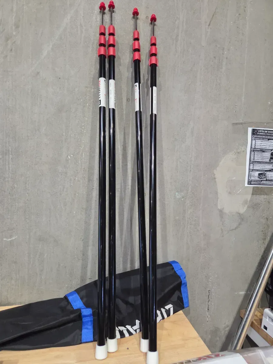 ZipWall 10 ft. Stainless Steel Dust Barrier Poles with 2-Adhesive Zippers and a Carry Bag Black (4-Pack) - image 4