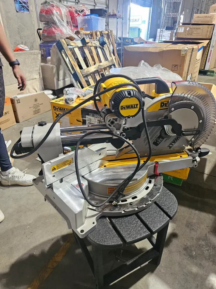 DEWALT 15 Amp Corded 12 in. Double Bevel Sliding Compound Miter Saw, Blade Wrench and Material Clamp - image 3