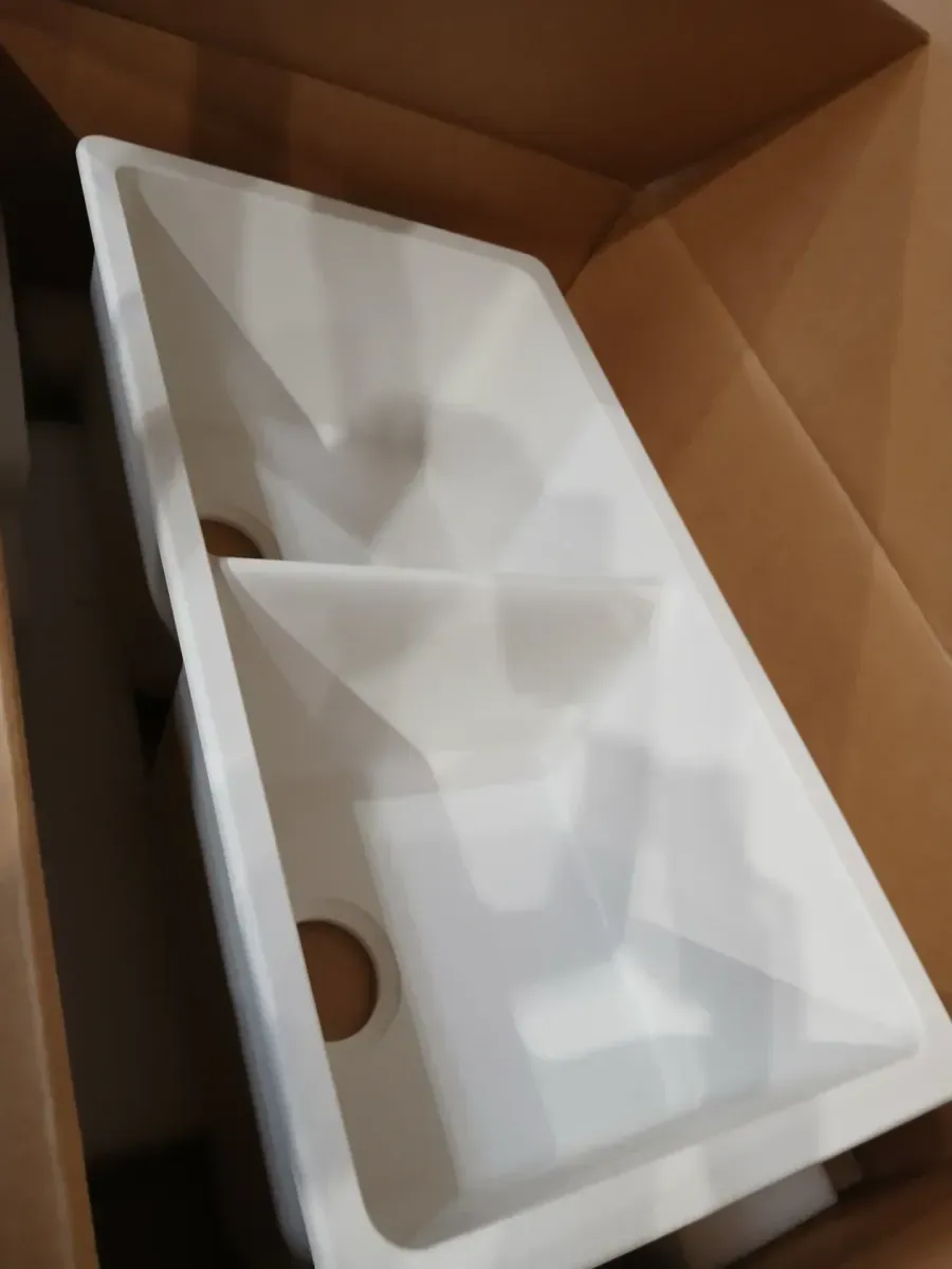 Quartz Classic 33 in. Undermount Double Bowl White Granite/Quartz Composite Kitchen Sink Only - image 2