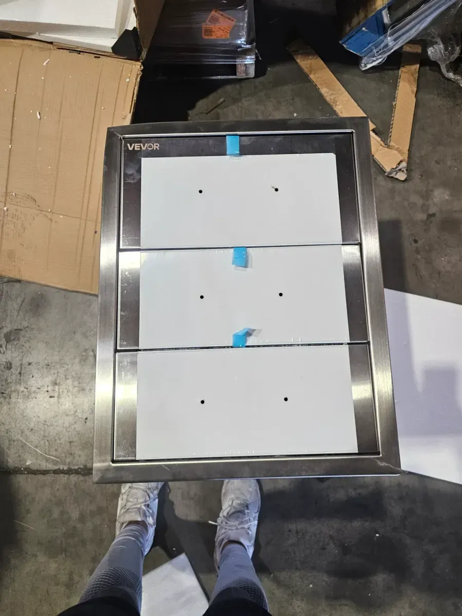 18 in. W x 23.2 in. H x 23.1 in. D Outdoor Kitchen Stainless Steel Triple BBQ Access Drawers with Chrome Handle - image 3