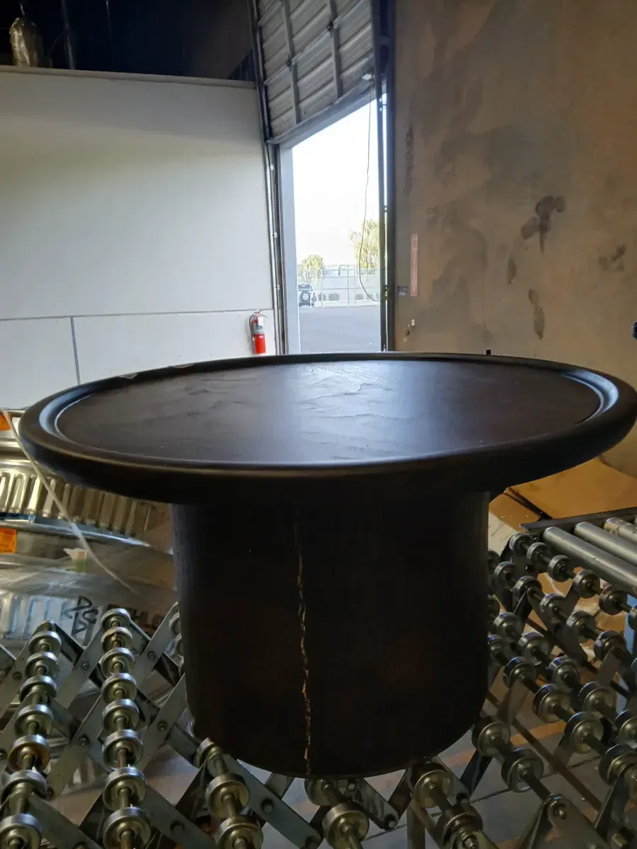 Devin 28 in. Dark Brown Round Wood Top Coffee Table with Pedestal Base - image 4