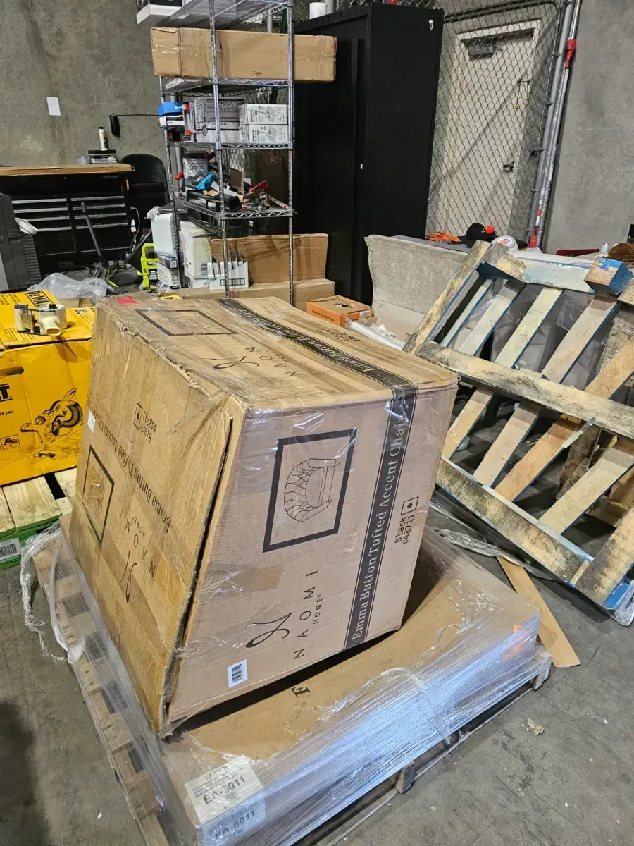 29.5 in. Rolled Arm Faux Leather Curved Button-Tufted Sofa in Black - image 5