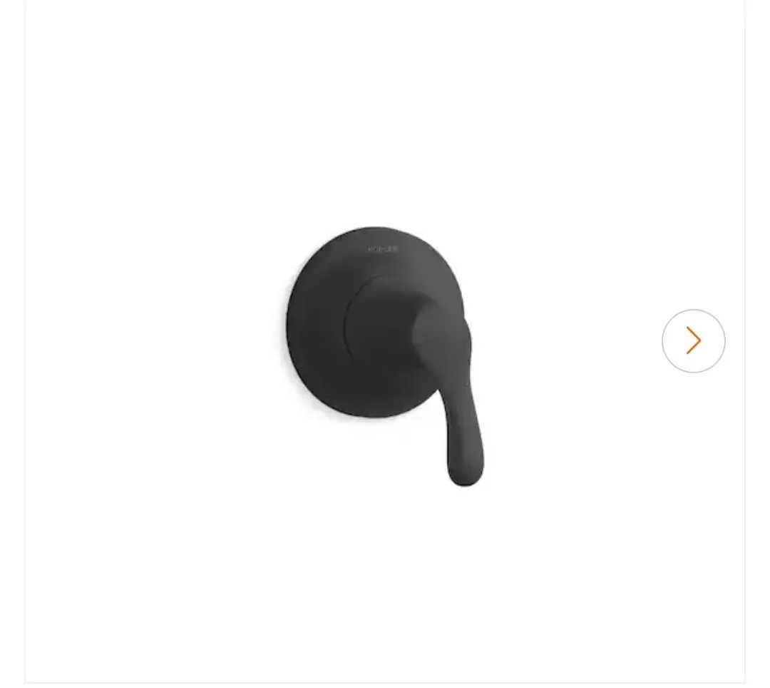 KOHLER Simplice 1-Handle Valve Handle Trim in Matte Black (Valve Not Included) - image 1