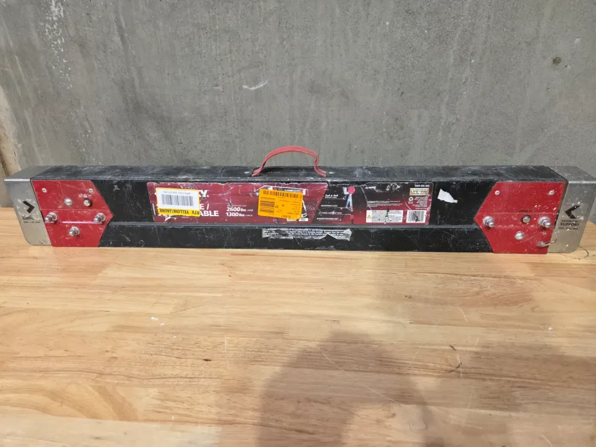 Husky 25.5 in. x 42.5 W/25.5 in. to 32.5 in. H Adjustable Saw Horse and Jobsite Table with 1300 lbs. Capacity - 1 Each - image 2