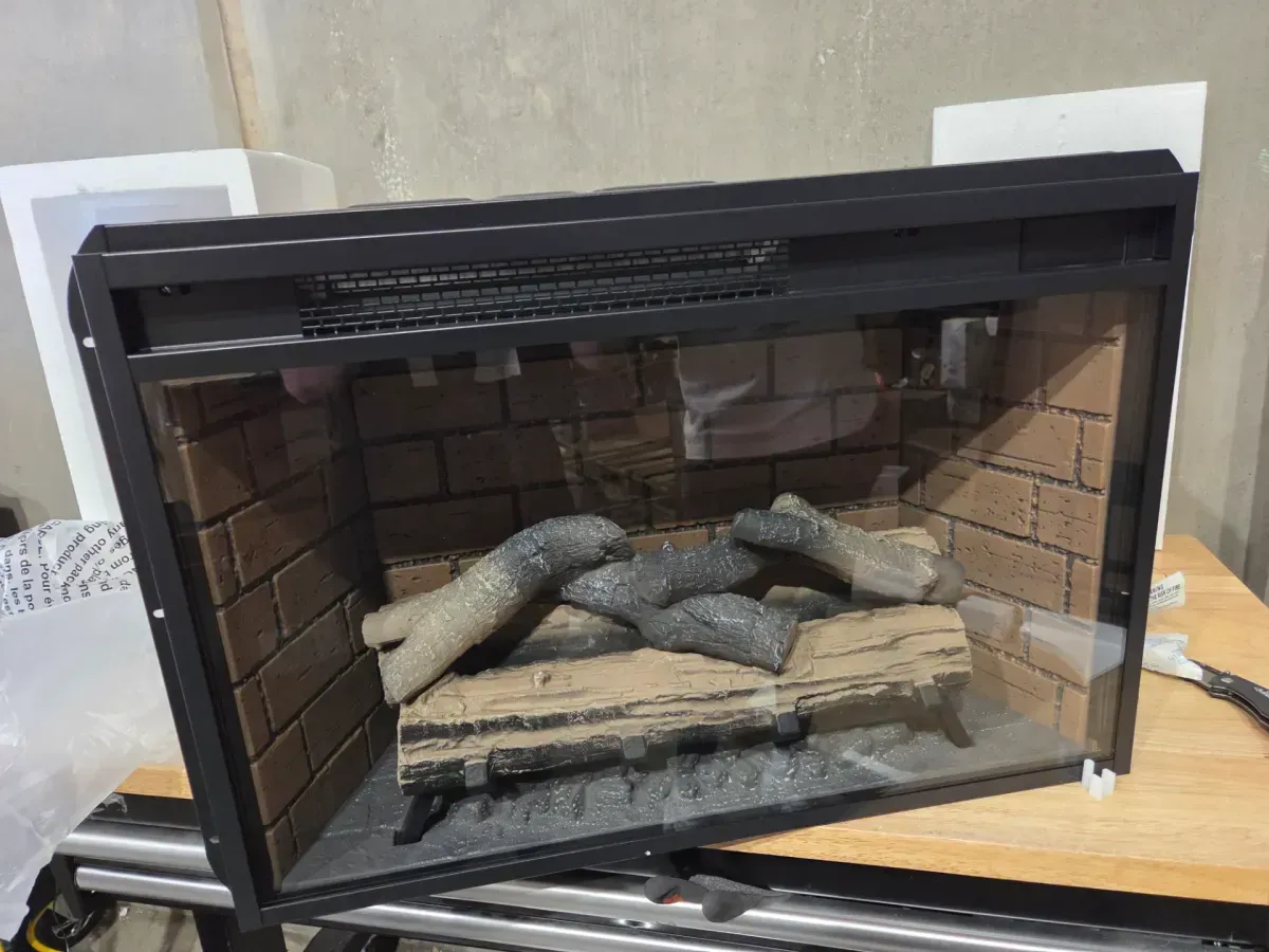 23 in. Ventless Electric Fireplace Insert with Timer - image 2