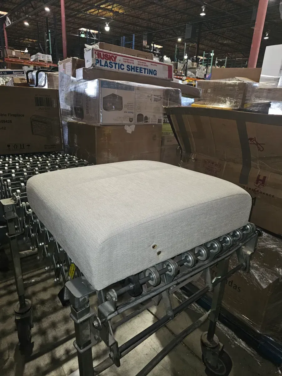 Arden Beige Chenille Upholstery Solid Wood Natural Finish Accent Arm Chair - image 3